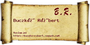 Buczkó Róbert névjegykártya